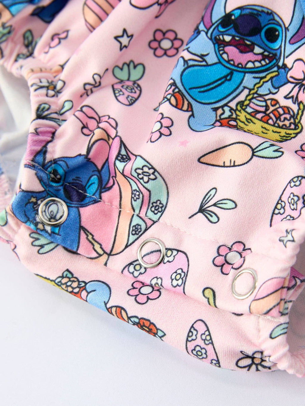 Pink Ruffle Baby Romper with Blue Bows | Cute Cartoon‑Inspired Baby Girl Outfit | Summer Onesie | Baby Shower Gift | Boutique Infant Clothing