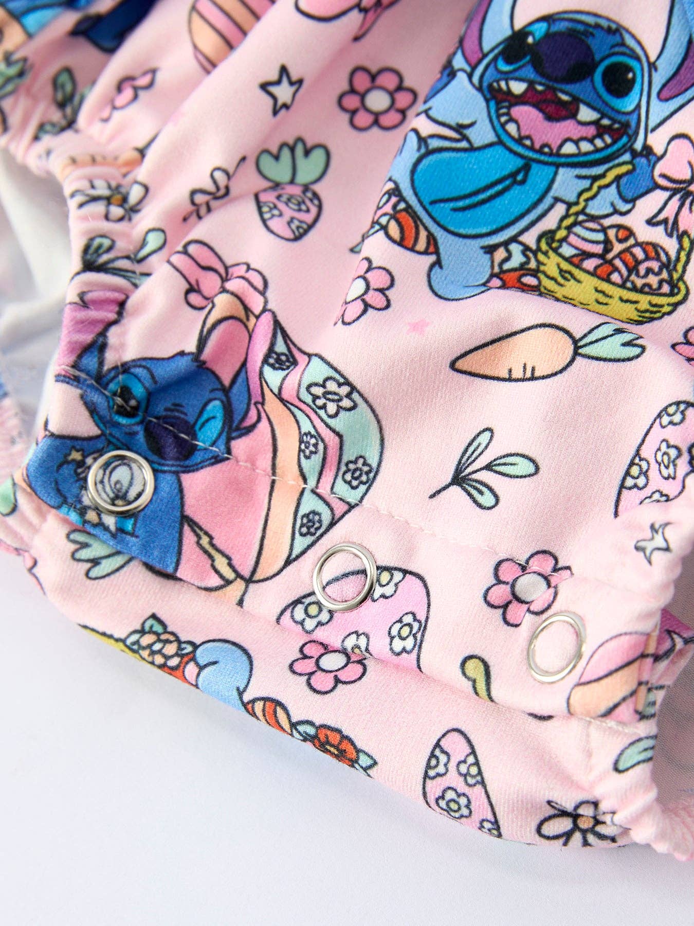 Pink Ruffle Baby Romper with Blue Bows | Cute Cartoon‑Inspired Baby Girl Outfit | Summer Onesie | Baby Shower Gift | Boutique Infant Clothing