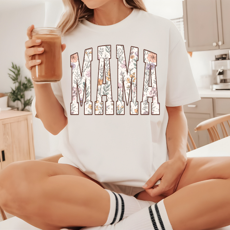 Brown Floral MAMA Sweatshirt or Tee