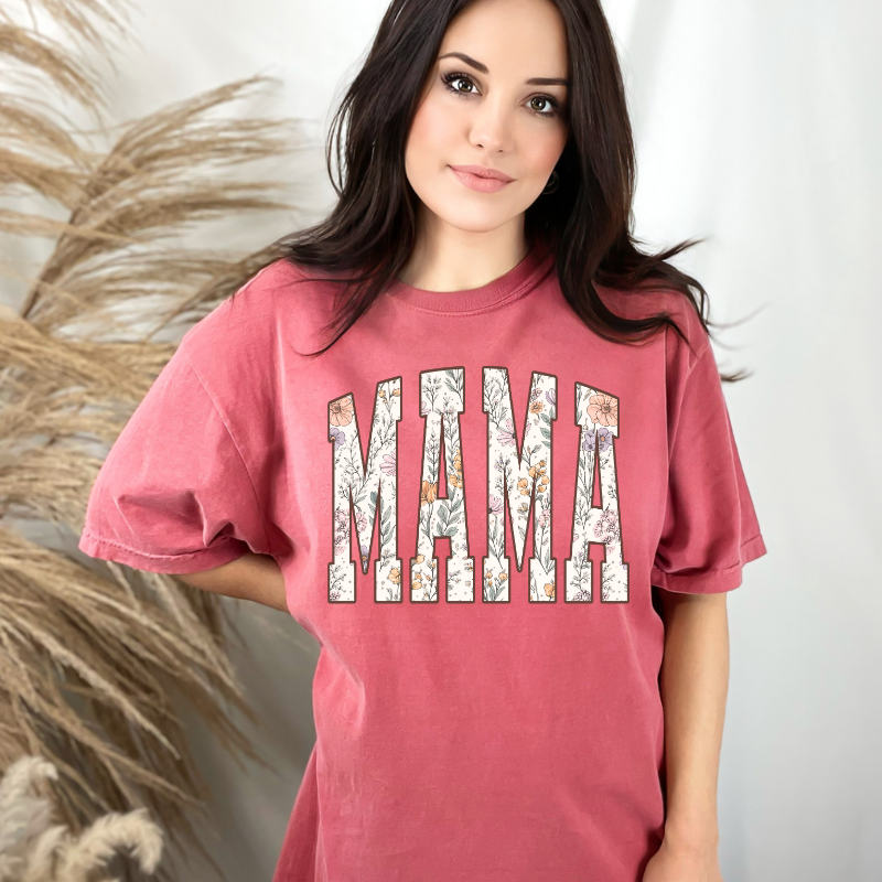 Brown Floral MAMA Sweatshirt or Tee