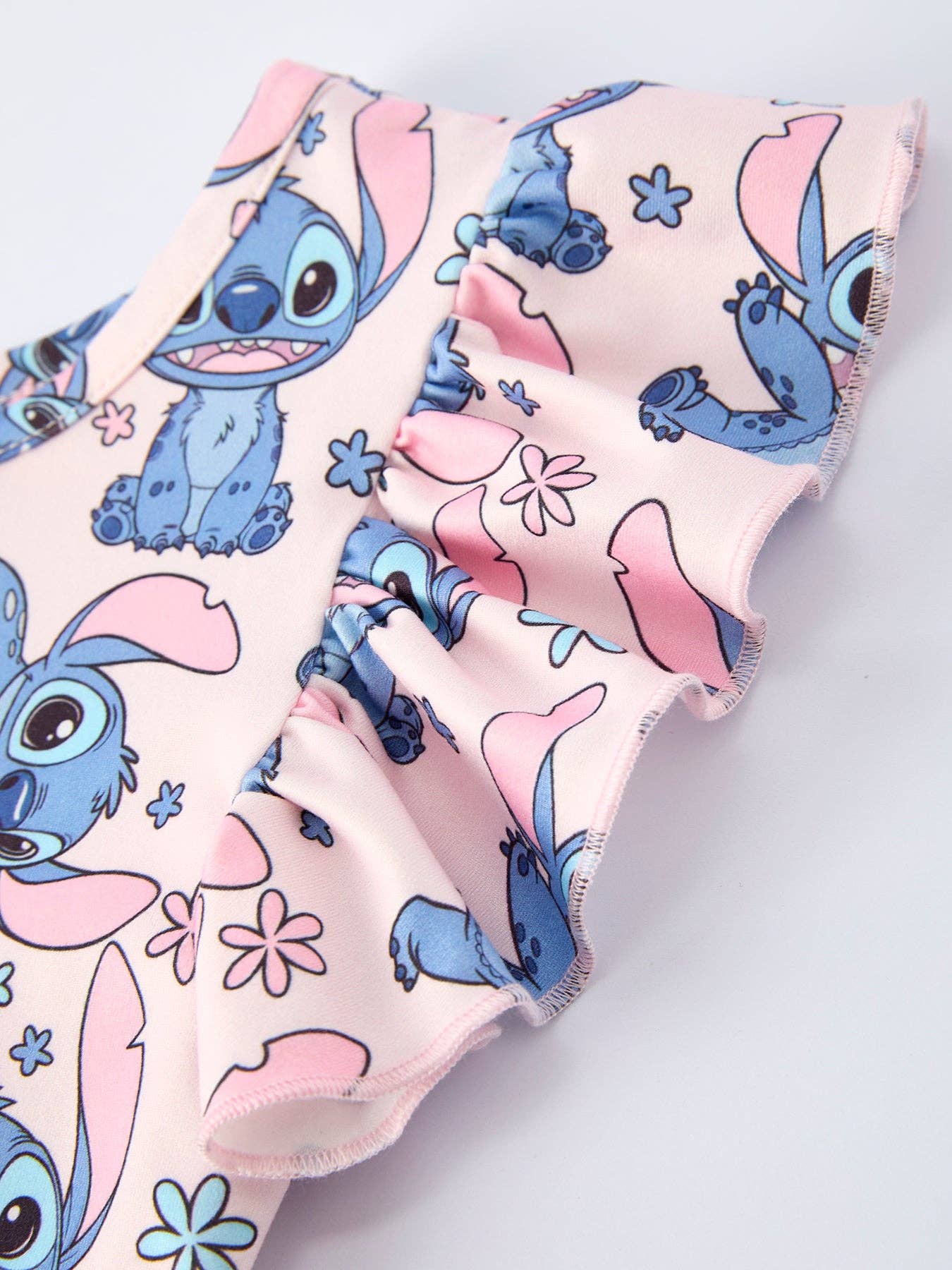 Pink Character Print Dress | Flutter Sleeve Twirl Dress for Girls