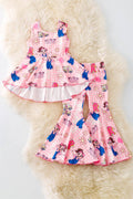 ABC, Rach*l printed girls flare set. OFG50324 AMY